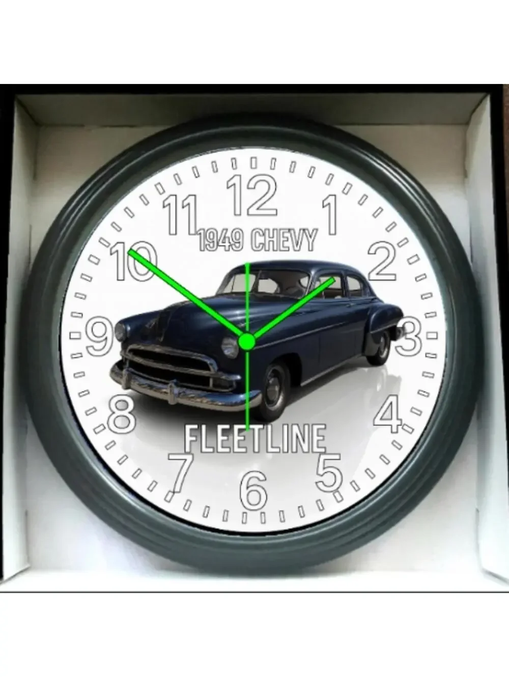 1949 Chevy Chevrolet Fleetline Glow in The Dark Wall Clock New!